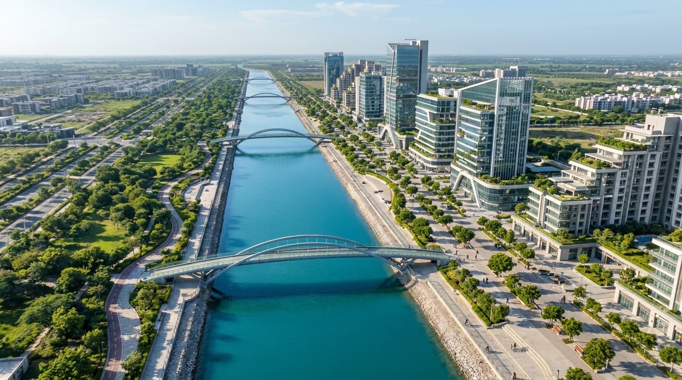 Dholera Smart Riverfront 2026: Central Canal & TP1 Land Surge