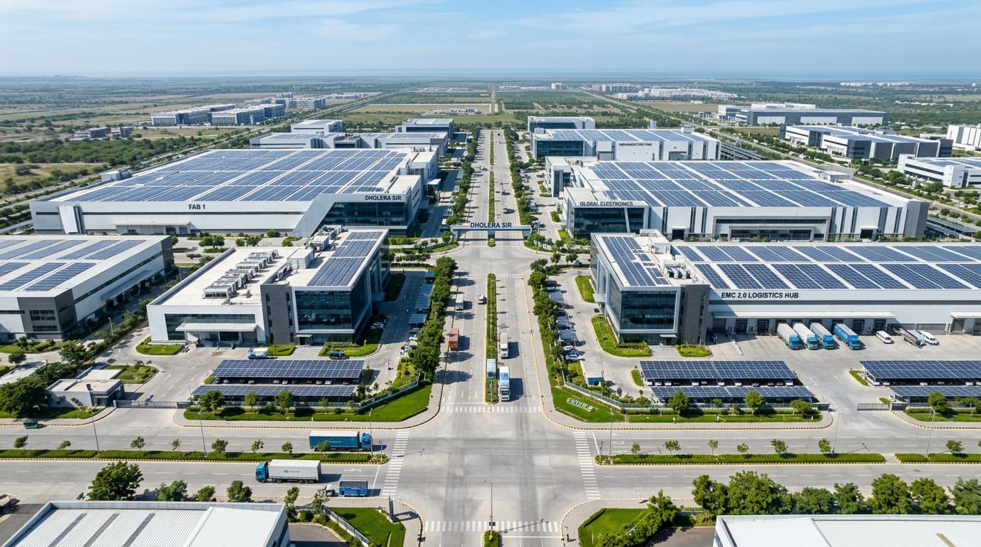 Dholera Electronics Manufacturing Cluster 2026: Component Hub & TP2 Land Surge